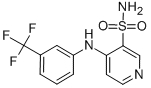 3-Pyridinesulfonamide, 4-((3-(trifluoromethyl)phenyl)amino)- Struktur