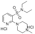 3-Pyridinesulfonamide, N,N-diethyl-2-(4-methyl-1-piperazinyl)-, dihydr ochloride Struktur