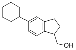 (+-)-5-Cyclohexyl-1-indanmethanol Struktur