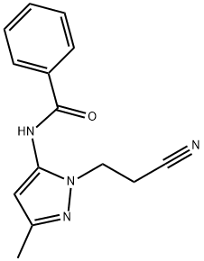 Benzamide, N-[1-(2-cyanoethyl)-3-methyl-1H-pyrazol-5-yl]- (9CI) Struktur