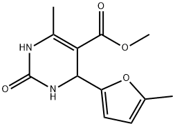 5-Pyrimidinecarboxylicacid,1,2,3,4-tetrahydro-6-methyl-4-(5-methyl-2-furanyl)-2-oxo-,methylester(9CI) Struktur