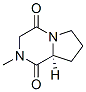 Pyrrolo[1,2-a]pyrazine-1,4-dione, hexahydro-2-methyl-, (S)- (9CI) Struktur