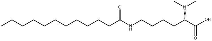 N2,N2-dimethyl-N6-(1-oxododecyl)-L-lysine Struktur