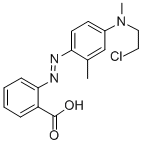 4'-[N-(2-Chloroethyl)methylamino]-2'-methylazobenzene-4-carboxylic acid Struktur