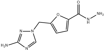 2-Furancarboxylicacid,5-[(3-amino-1H-1,2,4-triazol-1-yl)methyl]-,hydrazide(9CI) Struktur