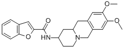 N-(8,9-DIMETHOXY-1,3,4,6,11,11A-HEXAHYDRO-2H-BENZO[B]QUINOLIZIN-2-YL)-BENZOFURAN-2-CARBOXAMIDE Struktur