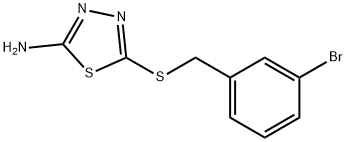 5-{[(3-bromophenyl)methyl]sulfanyl}-1,3,4-thiadiazol-2-amine Struktur