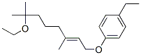 (E)-7-ethoxy-1-(4-ethylphenoxy)-3,7-dimethyl-oct-2-ene Struktur