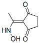 1,3-Cyclopentanedione, 2-[1-(hydroxyamino)ethylidene]- (9CI) Struktur