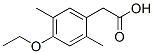 Benzeneacetic acid, 4-ethoxy-2,5-dimethyl- (9CI) Struktur