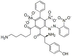 dinitrophenyl-6-aminocaproyltyrosylazobenzene-4-arsonate Struktur