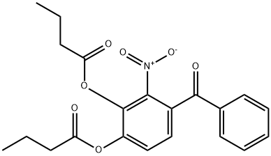 BUTYRIC ACID 4-BENZOYL-2-BUTYRYLOXY-3-NITRO-PHENYLESTER Struktur