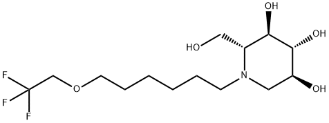 N-(7-Oxa-9,9,9-trifluorononyl)deoxynojirimycin Structure