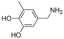 1,2-Benzenediol, 5-(aminomethyl)-3-methyl- (9CI) Struktur