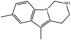 5,7-Dimethyl-1,2,3,4-tetrahydropyrimido[1,6-a]indole Struktur