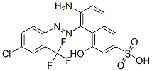 6-amino-5-[[4-chloro-2-(trifluoromethyl)phenyl]azo]-4-hydroxynaphthalene-2-sulphonic acid  Struktur