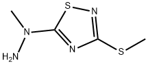 5-(1-Methylhydrazino)-3-(methylthio)-1,2,4-thiadiazole Struktur