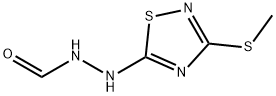 2-(3-Methylthio-1,2,4-thiadiazol-5-yl)hydrazinecarbaldehyde Struktur