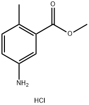 BENZOIC ACID, 5-AMINO-2-METHYL-, METHYL ESTER, HYDROCHLORIDE Struktur