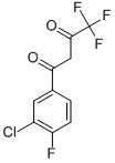 1-(3-chloro-4-fluorophenyl)-4,4,4-trifluorobutane-1,3-dione Struktur