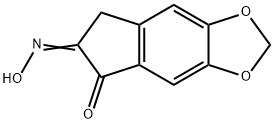 5H-Indeno[5,6-d]-1,3-dioxole-5,6(7H)-dione 6-Oxime Struktur