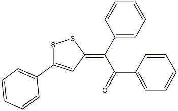 1,2-Diphenyl-2-(5-phenyl-3H-1,2-dithiol-3-ylidene)ethanone Struktur