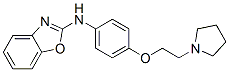 2-[4-[2-(1-Pyrrolidinyl)ethoxy]anilino]benzoxazole Struktur