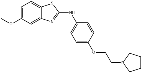 5-Methoxy-2-[4-[2-(1-pyrrolidinyl)ethoxy]anilino]benzothiazole Struktur