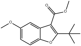 Methyl 2-tert-butyl-5-Methoxybenzofuran-3-carboxylate Struktur