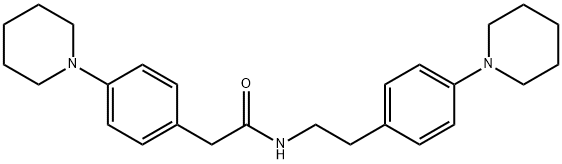 N-(4-Piperidinophenethyl)-4-piperidinobenzeneacetamide Struktur