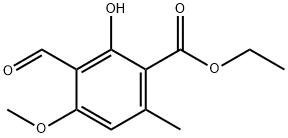 3-Formyl-2-hydroxy-4-methoxy-6-methylbenzoic acid ethyl ester Struktur