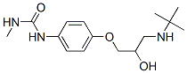 3-[4-[2-hydroxy-3-(tert-butylamino)propoxy]phenyl]-1-methyl-urea Struktur