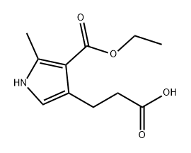 4-(2-CARBOXY-ETHYL)-2-METHYL-1H-PYRROLE-3-CARBOXYLIC ACID ETHYL ESTER Struktur