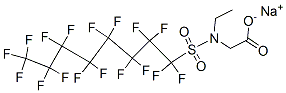 sodium N-ethyl-N-[(heptadecafluorooctyl)sulphonyl]glycinate  Struktur