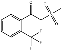 2-(METHYLSULFONYL)-1-[2-(TRIFLUOROMETHYL)PHENYL]ETHANONE Struktur