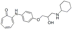 2-[[4-[3-(Cyclohexylamino)-2-hydroxypropoxy]phenyl]amino]-2,4,6-cycloheptatrien-1-one Struktur