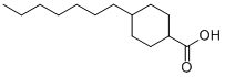 4-n-Heptylcyclohexanecarboxylicacid Struktur