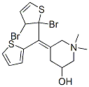 5-(dithiophen-2-ylmethylidene)-1,1-dimethyl-2,3,4,6-tetrahydropyridin- 3-ol bromide Struktur