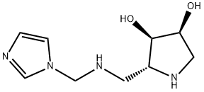 3,4-Pyrrolidinediol, 2-[[(1H-imidazol-1-ylmethyl)amino]methyl]-, (2R,3R,4S)- (9CI) Struktur