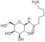 N-ε-Aminocaproyl-β-D-galactopyranosylamine Struktur