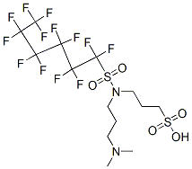 3-[[3-(dimethylamino)propyl][(tridecafluorohexyl)sulphonyl]amino]propanesulphonic acid Struktur