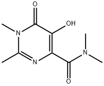 4-Pyrimidinecarboxamide, 1,6-dihydro-5-hydroxy-N,N,1,2-tetramethyl-6-oxo- (9CI) Struktur