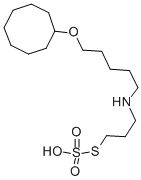 3-((5-Cyclooctyloxypentyl)amino)propanethiol, hydrogen sulfate (ester) Struktur