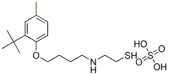 2-[[4-[2-(1,1-Dimethylethyl)-4-methylphenoxy]butyl]amino]ethanethiol sulfate Struktur