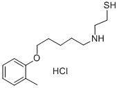 Ethanethiol, 2-((5-(o-tolyloxy)pentyl)amino)-, hydrochloride Struktur