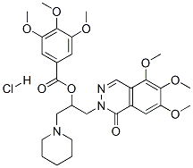 [1-(1-piperidyl)-3-(5,6,7-trimethoxy-1-oxo-phthalazin-2-yl)propan-2-yl ] 3,4,5-trimethoxybenzoate hydrochloride Struktur