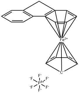 CYCLOPENTADIENYL(FLUORENE)IRON HEXAFLUOROPHOSPHATE Struktur