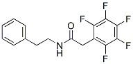 2,3,4,5,6-Pentafluoro-N-(2-phenylethyl)benzeneacetamide Struktur