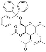 Methyl 6-O-Trityl-2,3,4-tri-O-acetyl-α-D-galactopyranoside Struktur