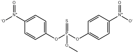 Thiophosphoric acid O,O-bis(4-nitrophenyl)O-methyl ester Struktur